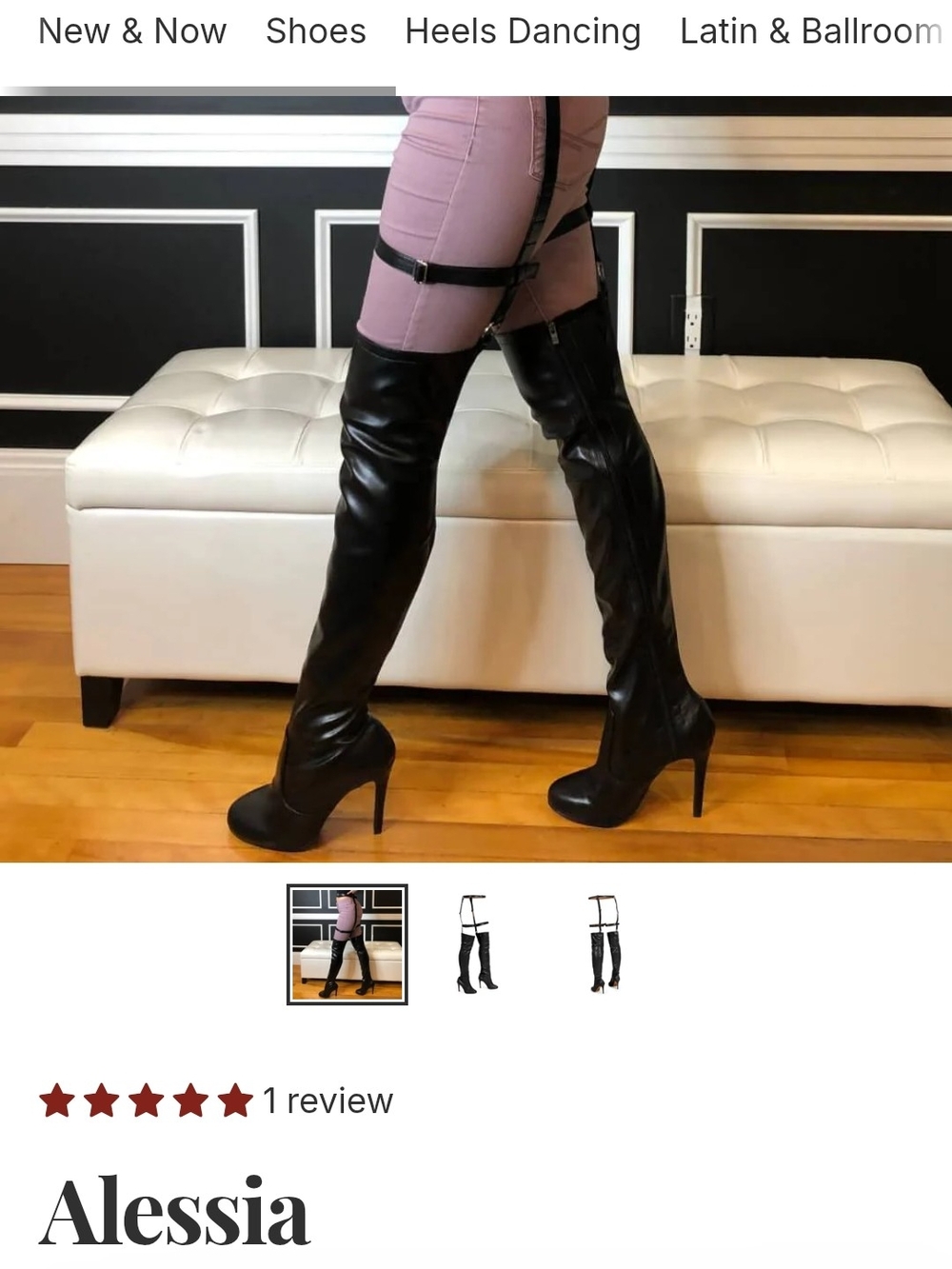 Alessia Black Over-The-Knee Stiletto Boots